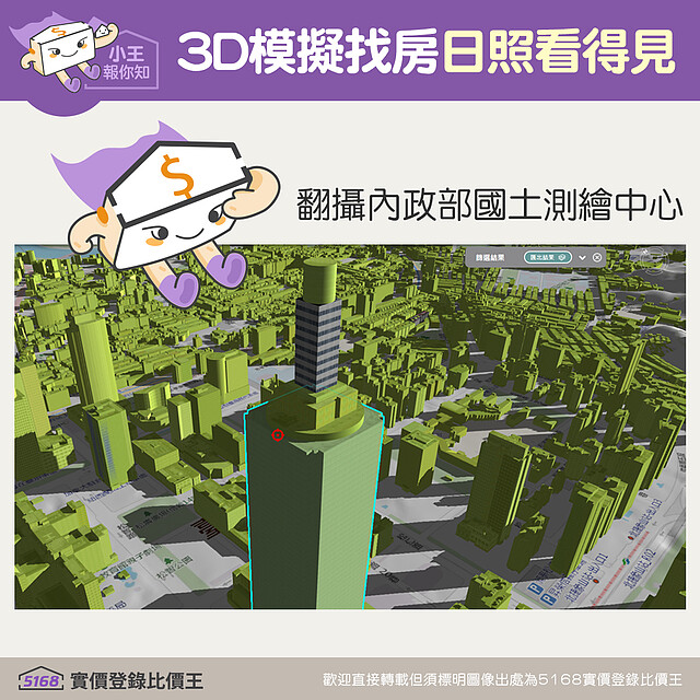 內政部提供網站新工具，便於民眾察看建物日照模型｜5168實價登錄比價王